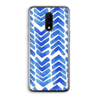 Blauwe pijlen: OnePlus 7 Transparant Hoesje