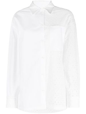 Kenzo chemise à broderie anglaise - Blanc