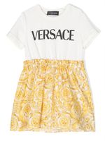 Versace Kids robe superposée à logo imprimé - Blanc - thumbnail