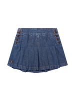 Ralph Lauren Kids jupe en jean à plis - Bleu