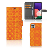 Samsung Galaxy A22 5G Telefoon Hoesje Batik Oranje