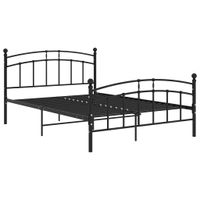 Bedframe metaal zwart 200x200 cm