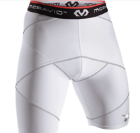 McDavid 8200R Cross Compression Shorts With Hip Spica - White - S - thumbnail