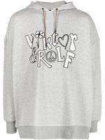 Viktor & Rolf hoodie en coton à logo imprimé - Gris