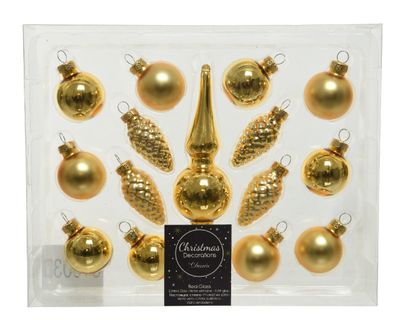 Figuur gl mini piek lichtgoud 15st - Decoris