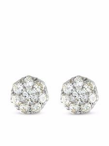 Pragnell Vintage puces d'oreilles en or blanc 14ct ornés de diamants - Argent