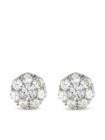 Pragnell Vintage puces d'oreilles en or blanc 14ct ornés de diamants - Argent