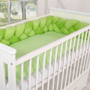 Gevlochten Box/Bedbumper Groen