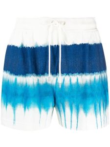 Alberta Ferretti short de jogging à motif tie dye - Bleu