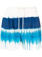Alberta Ferretti short de jogging à motif tie dye - Bleu