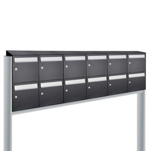 Allux Flow Set 6-Breed, 2-Hoog Met Dak Op Statief Zwart - 40040070_6x2ds