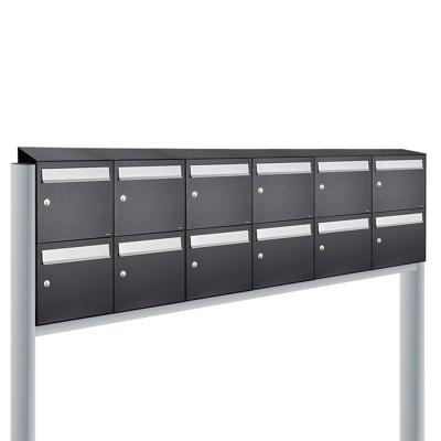 Allux Flow Set 6-Breed, 2-Hoog Met Dak Op Statief Zwart - 40040070_6x2ds