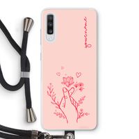 Giving Flowers: Samsung Galaxy A70 Transparant Hoesje met koord