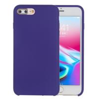 iPhone 7 Plus & 8 Plus Effen gekleurd Siliconen back cover Hoesje (donker paars)
