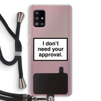 Don't need approval: Samsung Galaxy A51 5G Transparant Hoesje met koord