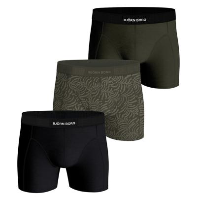 Bjorn Borg Boxershorts Organic cotton 3-pack groen-zwart