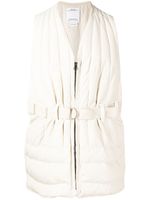 visvim gilet matelassé à taille ceinturée - Blanc