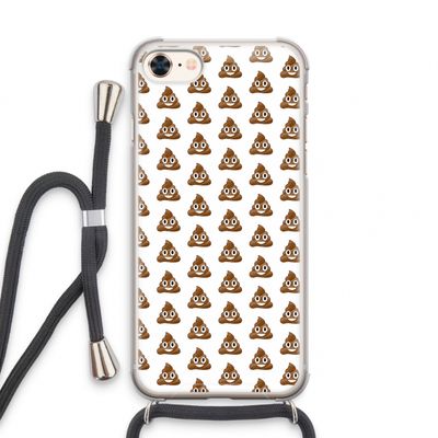 Poop emoji: iPhone 8 Transparant Hoesje met koord