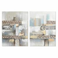 Schilderij DKD Home Decor Abstract Modern (60 x 3 x 80 cm) (2 Stuks)