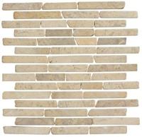 Stone Line Sticks Mozaiek Tegel Langwerpig - Beige Marmer Ongeglazuurd 300x300mm Stone Line Sticks Mozaiek Tegel Langwerpig - Beige Marmer Ongeglazuurd 300x300mm