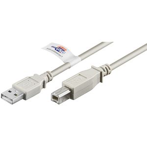 Goobay 50833 USB-kabel USB 2.0 5 m USB A USB B Grijs