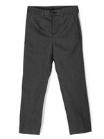 Dolce & Gabbana Kids pantalon fuselé à logo brodé - Gris