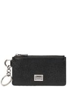 Dolce & Gabbana porte-cartes en cuir à logo - Noir