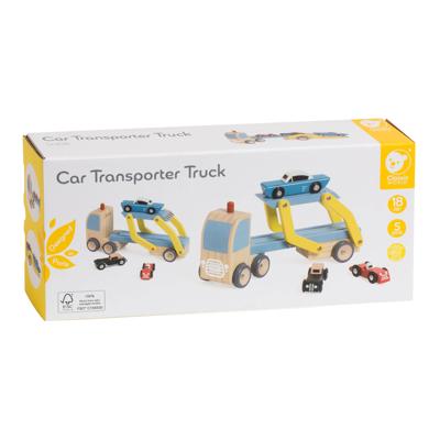 Classic World houten transporter met 3 auto&apos;s
