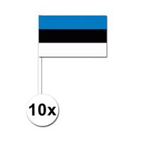 Zwaaivlaggetjes Estland 10 stuks   -