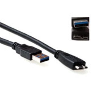 ACT SB3029 USB-kabel 1 m USB 3.2 Gen 1 (3.1 Gen 1) USB A Micro-USB B Zwart