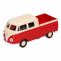 Speelgoed Volkswagen T1 pick up busje rood Welly autootje 1:36   -