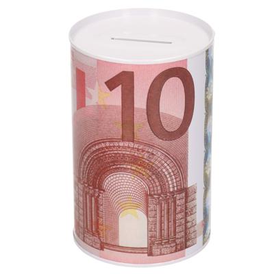 Spaarpot - 10 euro biljet - 8 x 15 cm - Blikken spaarpotten