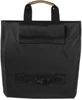 Basil urban dry shopper - waterdichte fietsshopper, vegan leather details, verstelbare sluiting, reflectie, mat zwart