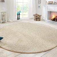 Vloerkleed Rond Wool - Creme maat: xcm - materiaal: Polypropyleen - Dekbed-Discounter.nl