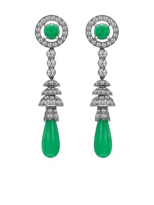 Pragnell Vintage boucles d'oreilles Art Deco en platine ornées de diamants - Argent