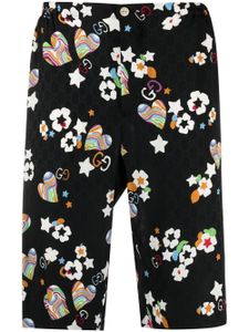 Gucci bermuda à motif monogrammé - Noir