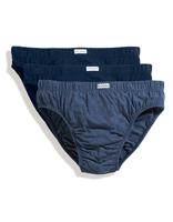 Fruit Of The Loom F990 Classic Slip (3 Pair Pack) - Navy/Navy/Mid Blue - L