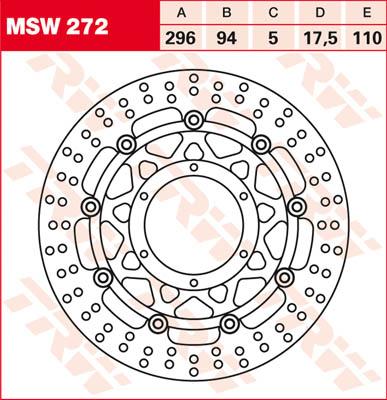 TRW Remschijf, remschijven voor de moto, MSW272