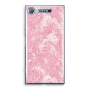 Abstract Painting Pink: Sony Xperia XZ1 Transparant Hoesje