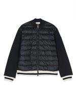 Moncler Enfant veste bomber matelassée à logo brodé - Bleu - thumbnail