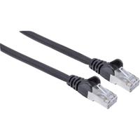 Intellinet 737081 RJ45 Netwerkkabel, patchkabel CAT 6A S/FTP 20.00 m Zwart Folie afscherming, Afscherming gevlochten, Halogeenvrij 1 stuk(s)