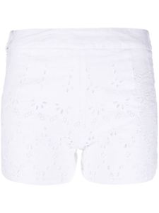 120% Lino short en lin à détails d'œillets - Blanc