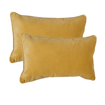 Bank/sierkussens Sophia - 2x stuks - 30 x 50 cm - polyester met rits