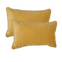 Bank/sierkussens Sophia - 2x stuks - 30 x 50 cm - polyester met rits