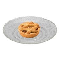 Dessert/gebaksbordjes glas barok - 12x stuks - Dia 15 cm - Kleine glazen bordjes - Servies