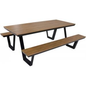 Picknicktafel Arezzo aluminium rechthoekig