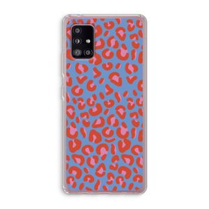 Leopard blue: Samsung Galaxy A51 5G Transparant Hoesje