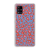 Leopard blue: Samsung Galaxy A51 5G Transparant Hoesje