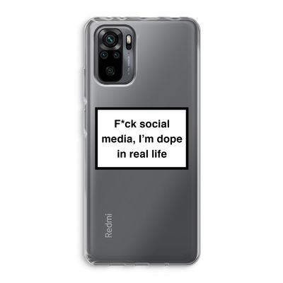 I'm dope: Xiaomi Redmi Note 10 Pro Transparant Hoesje