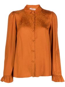 TWINSET chemise volantée à imprimé animalier - Marron